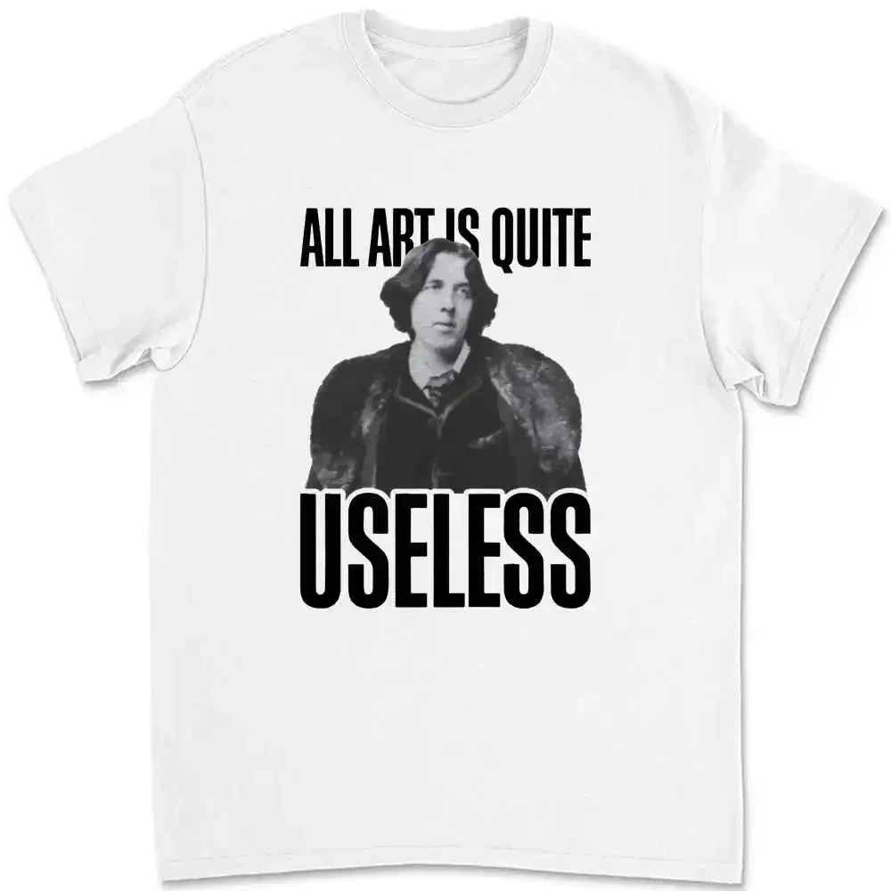 Tutta L'arte è Inutile T-Shirt Oscar Wilde 3NU6
