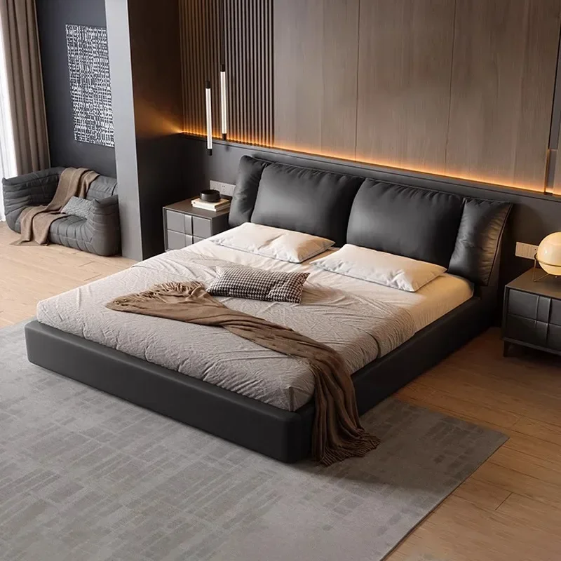Minimalist master bedroom high-end atmospheric double bed