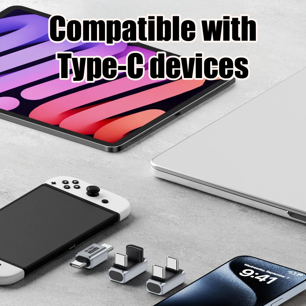 240 واط 80 جيجابت في الثانية 8K @ 60 هرتز USB C محول USB-C ذكر إلى شاحن أنثي USB4 موصل لأجهزة الكمبيوتر المحمول Thunderbolt 5/4/3 آيفون 16 برو ماكس ماك