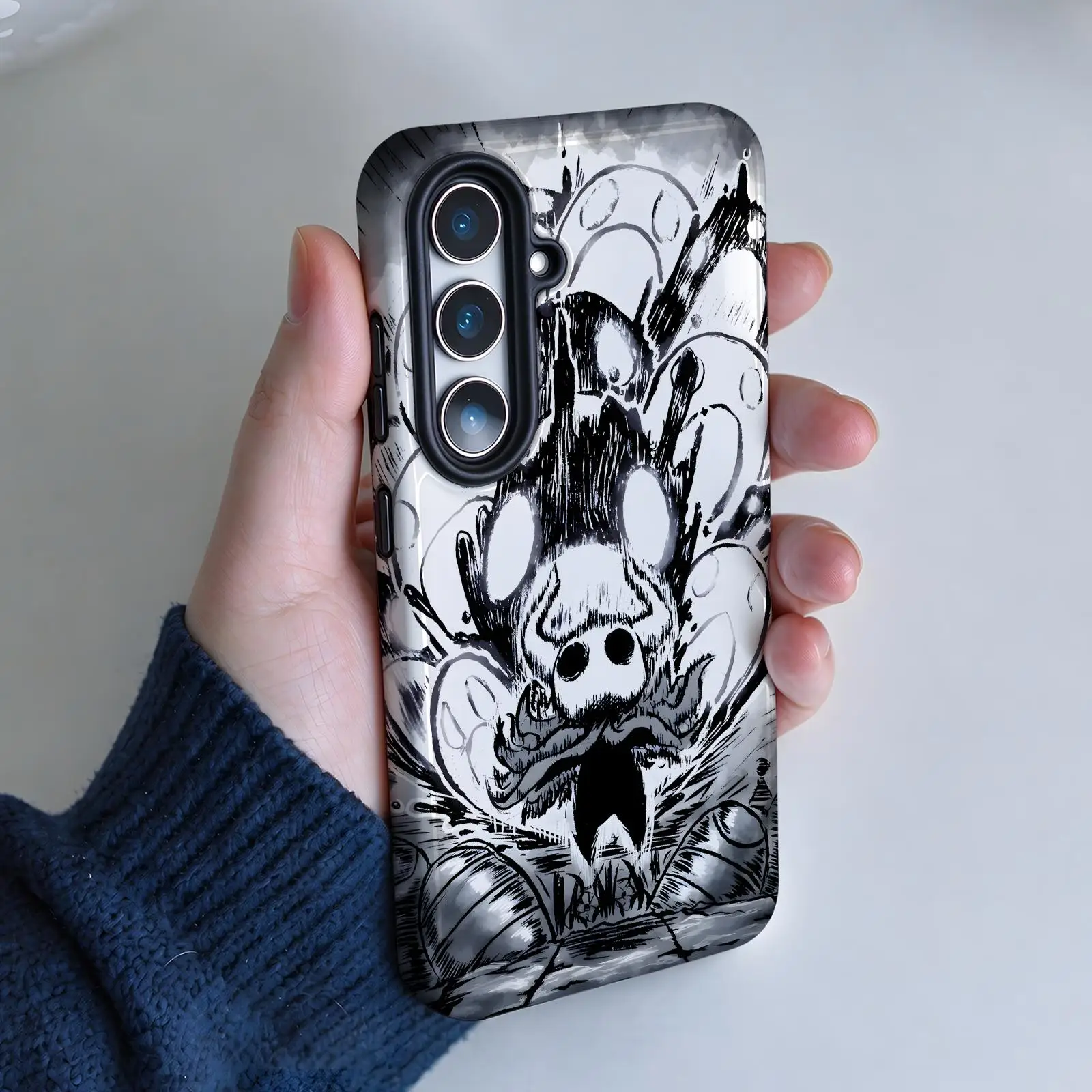 Phone Case For Samsung Galaxy A57 A56 A37 A27 A17 A36 A26 A55 A35 Glossy Film Phone Case Hollow Knight Silksong