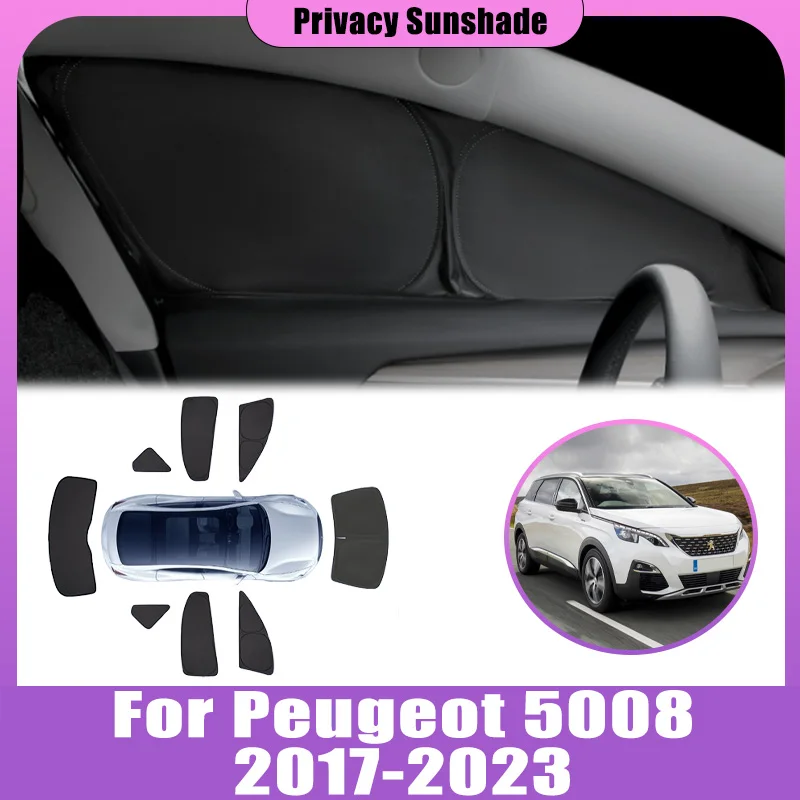 

Privacy Sunshades For Peugeot 5008 P87 MK2 2018-2023 2017 2019 Coverage Anti-UV Sunroof Window Foldable Visor Car Accessories