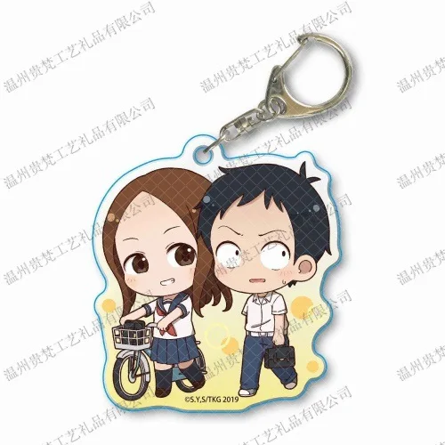 Teasing Master Takagi-san Anime  Figures Takagi Cosplay Acrylic Keychains Cute Cartoon Bag Accessories Fans Christmas Gifts