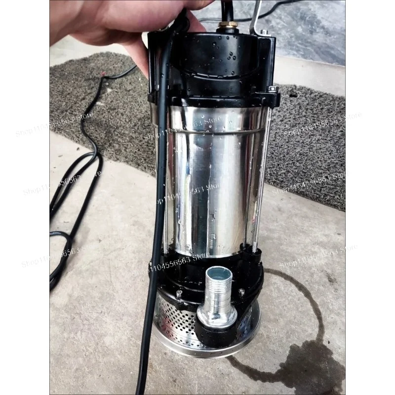 Stainless Steel 220V Submersible Clean Water Pump Large Flow For Home Car Wash Garden Watering Agricultural Irrigation