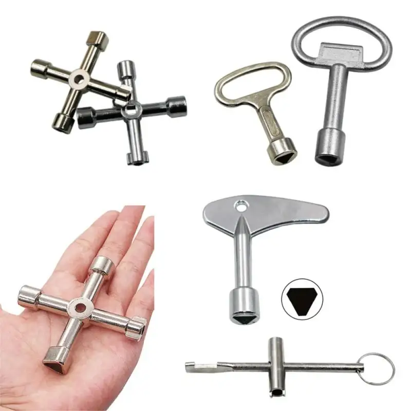 Single Inner Triangle Key Elevator Key Inner Triangle Water Meter Valve Key Wrench Cross Shaped Electric Control Cabinet Key