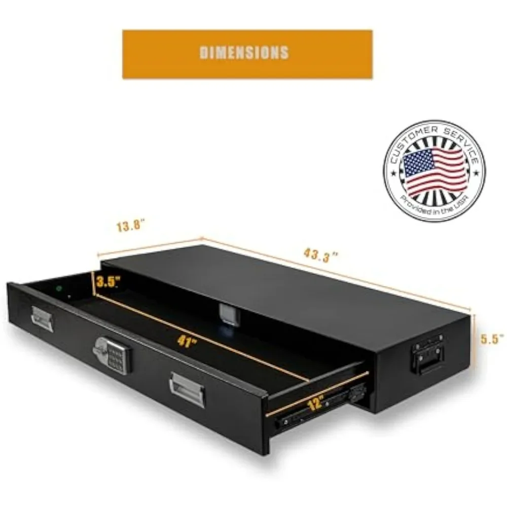 Under Bed Gun Safen ,Car Trunk Gun Storage,Long Rifle Safes for Home AR Rifle and Pistols, Horizontal and Vertical Gun Safe