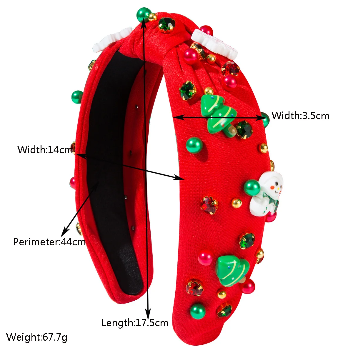 Popular Christmas hair accessories women's personality diamond-encrusted resin Christmas snowman accessories fashion holiday hea