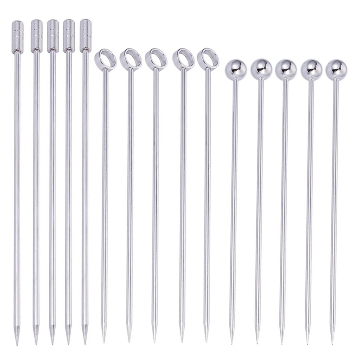 Stainless Steel Cocktail Picks Martini Picks Set (Pack of 15)