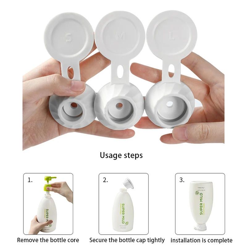3/6pcs Bottle Emptying Caps Inverted Bottle Cap 3 Sizes Inverted Caps Flipping Bottle Adapters Transfer Connector