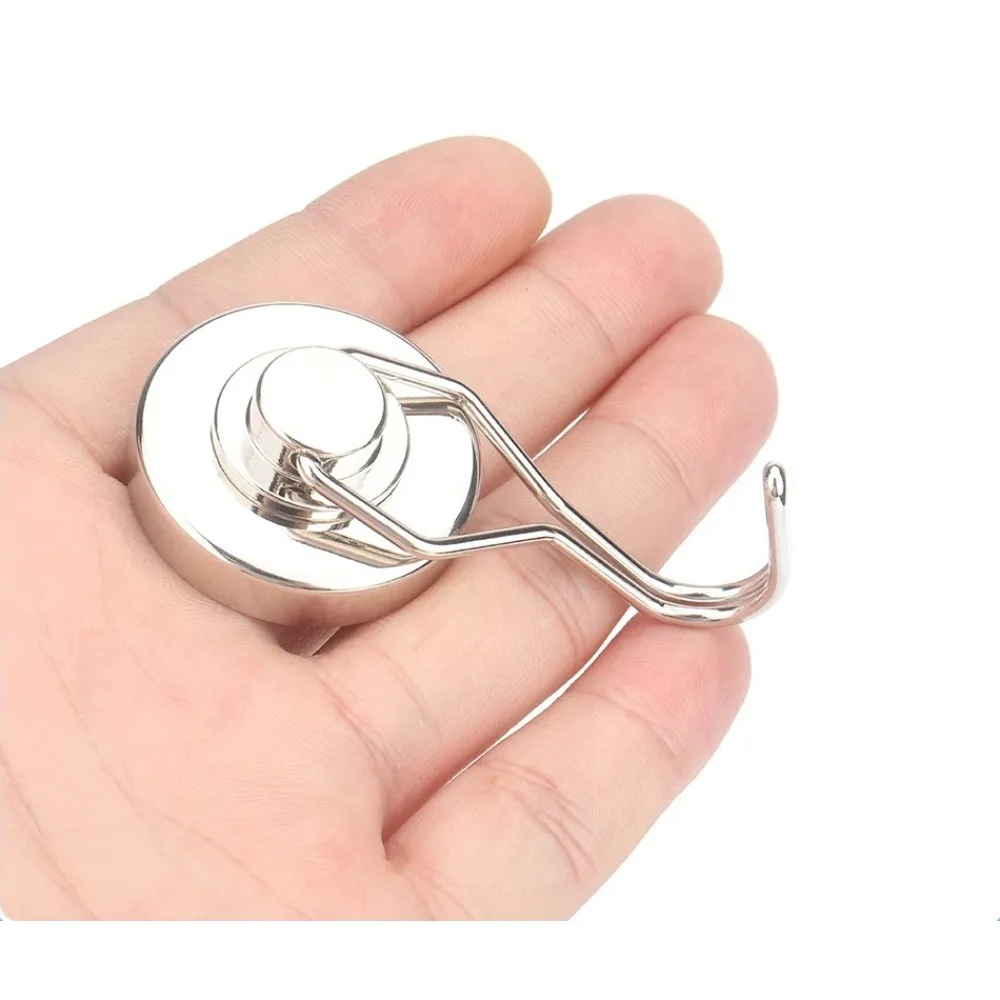 G16-G60 Round Steel Sleeve Hanging Hooks Iron Boron Rotatable Suction Cup Magnetic Hook For Kitchen Garage Storage