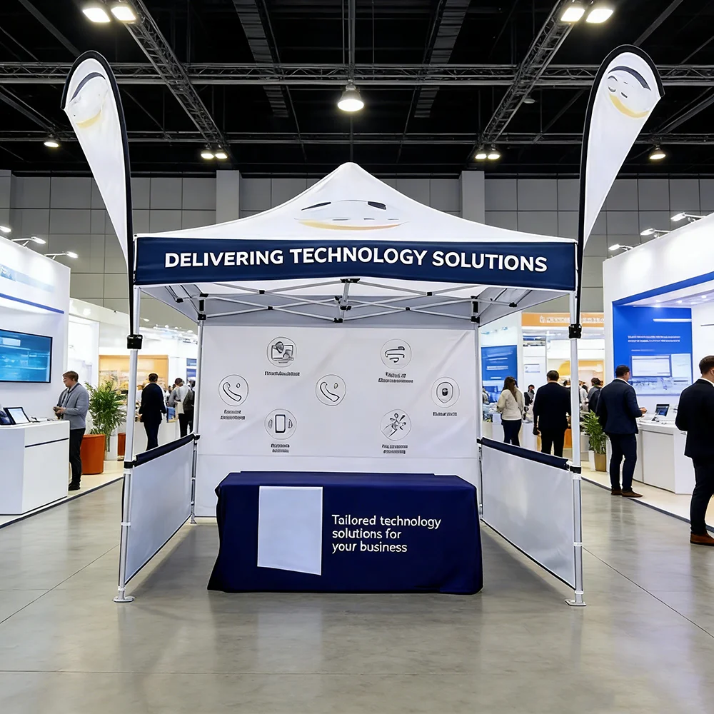 CustomizableEvent Exhibition Advertising Solution 10x15ft Aluminium Frame Custom Folding Pop up Trade Show Tent for Trade Festiv