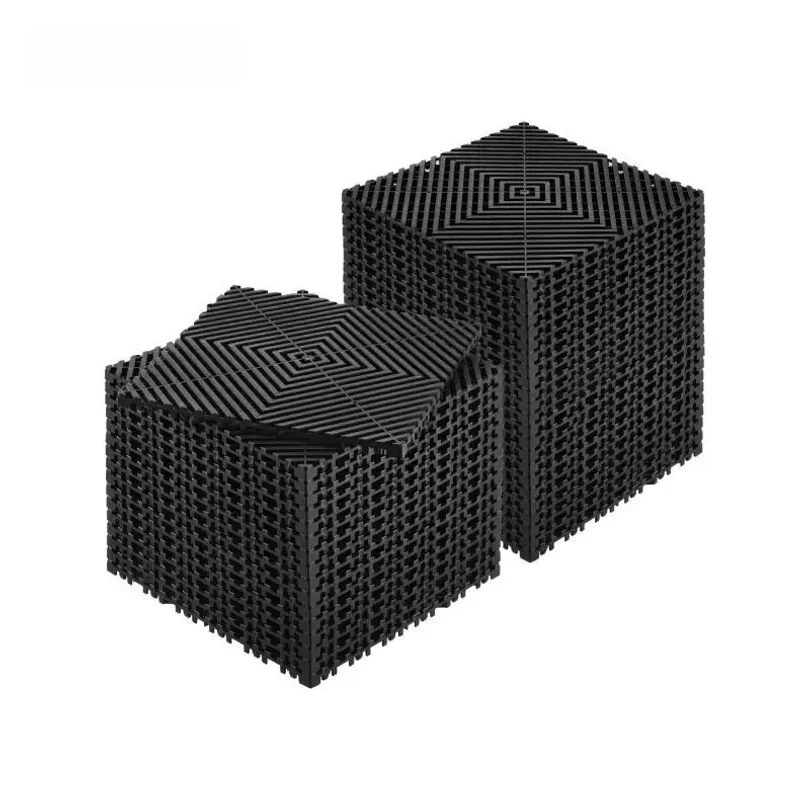 Interlocking Drainage Mat 12inx12in 10Pcs Splicing Mats Non-Slip PP Drainage Floor Tile & Shower Mat