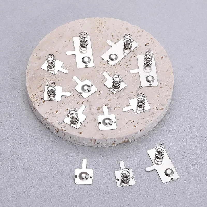 AAA Battery Spring Contacts, Iron Negative-Positive Conversion Contact Plates for Remote Control Battery Charger Electronics
