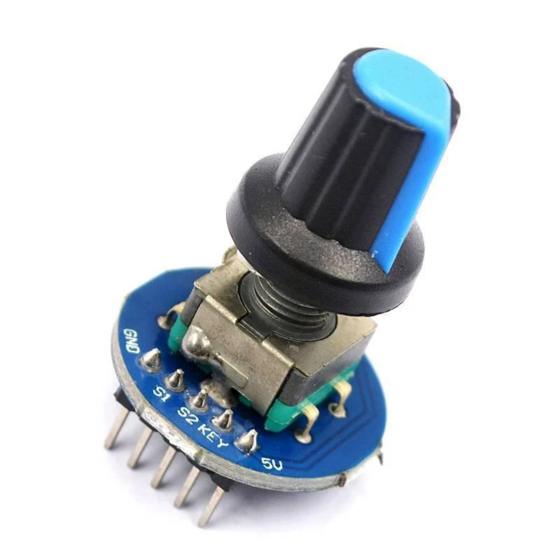 Rotary Encoder Module for Arduino Brick Sensor Development Round Audio Rotating Potentiometer Knob Cap EC11 With Switch