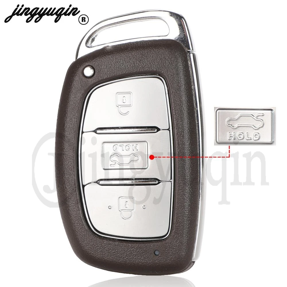 jingyuqin 3 Buttons Remote Car Key Shell Case For Hyundai IX35 Rena MISTRA Elantra Fob Uncut Toy48 Blade Replacement