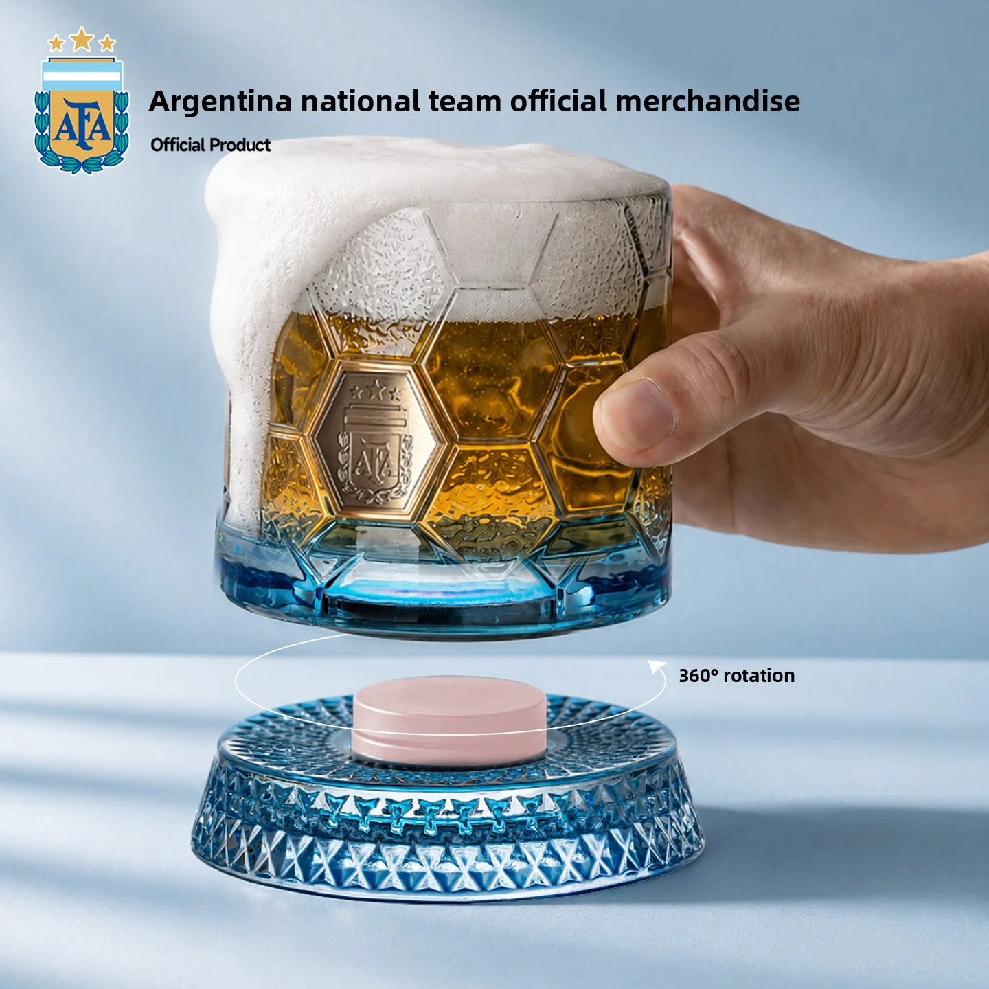 Copa de Vidrio Oficial del Equipo Nacional de Fútbol de Argentina, Mercancía para Fanáticos de la AFA, Jarra de Cerveza, Compañero para Ver Partidos, Regalo Perfecto