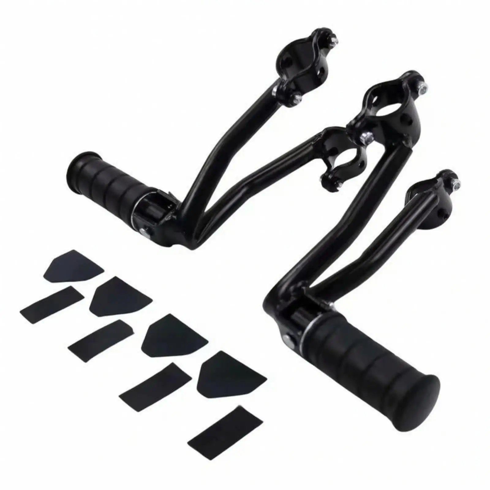 Passenger Foot Pegs with Rubber Pads Stable Rear Footrests with Brackets Durable