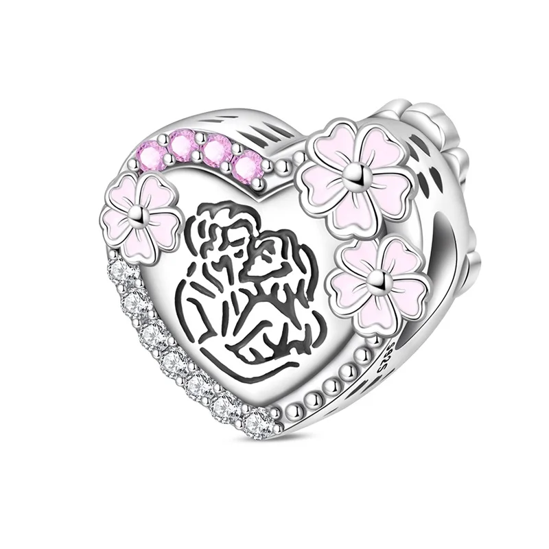 

925 Sterling Silver Perfect Lover Bead Pendant with Genuine 3mm Chain and Bracelet, DIY Bead for Women