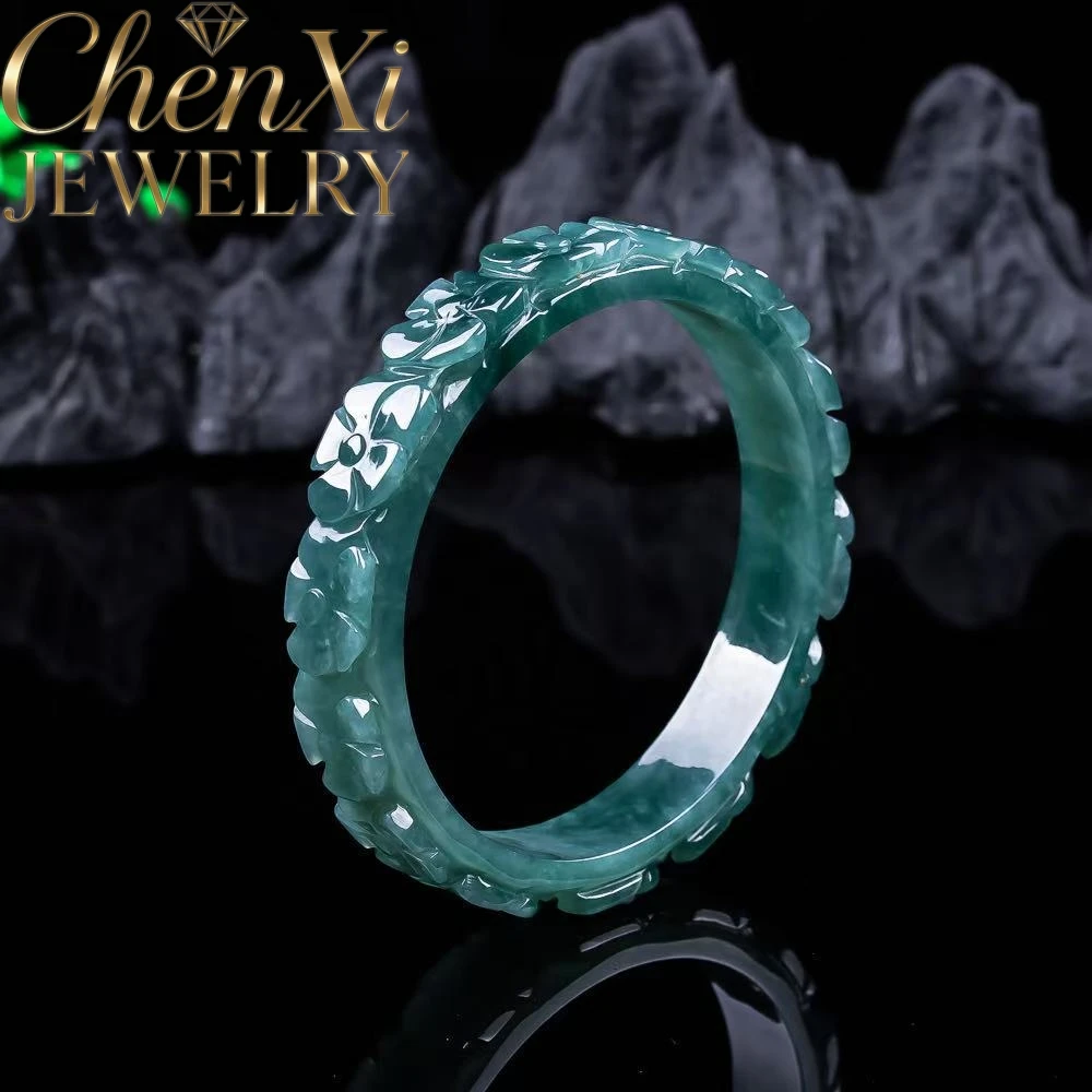 Natural A-Grade Blue Water Jadeite Plum Blossom Bracelet Elegant Charms Standout Piece High-End Keepsake Exquisite Luxury Gift