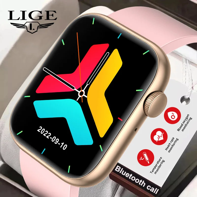 

LIGE New Women Men Smart Watches Heart Rate Monitoring Health Bracelets Bluetooth Call Waterproof Sports Smartwatch For Xiaomi