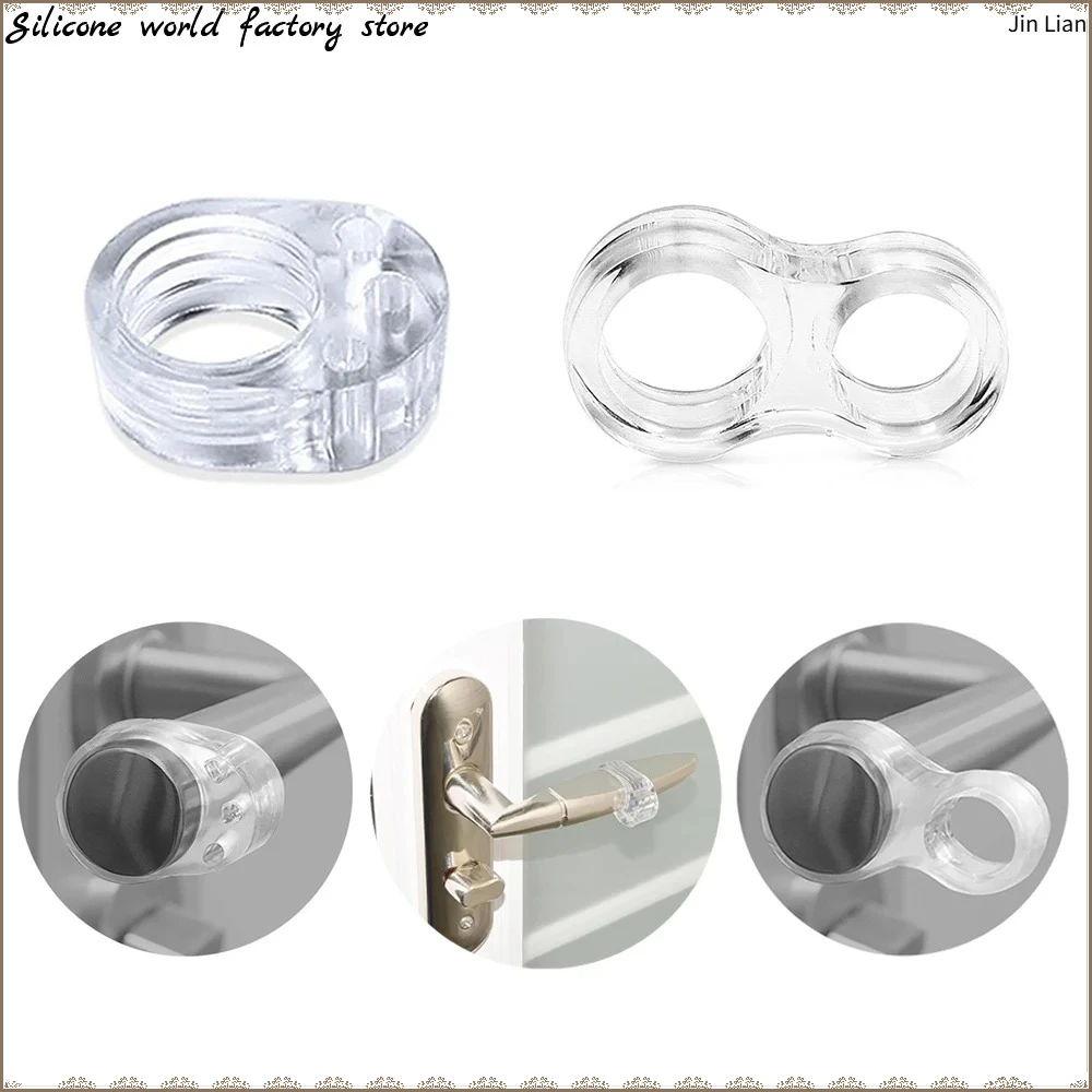 Silicone world Door Stopper Transparent Silica Gel Door Handle Buffer Wall Protection Doorknob Bumper Walls Furniture Protective