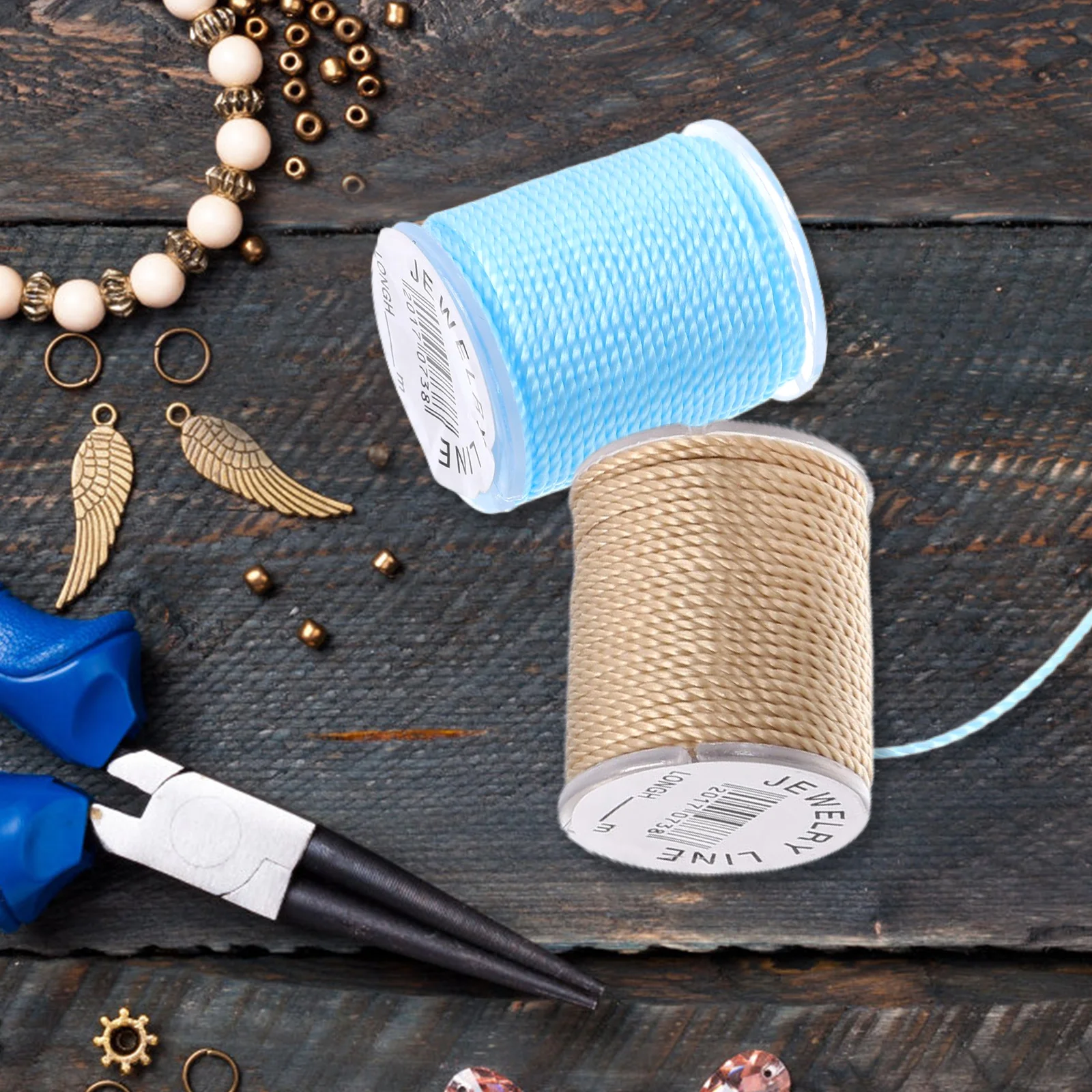 

10 Colors Nylon Rope 1mm Beading Thread Jewelry Making Cord Beaded Knitting Man