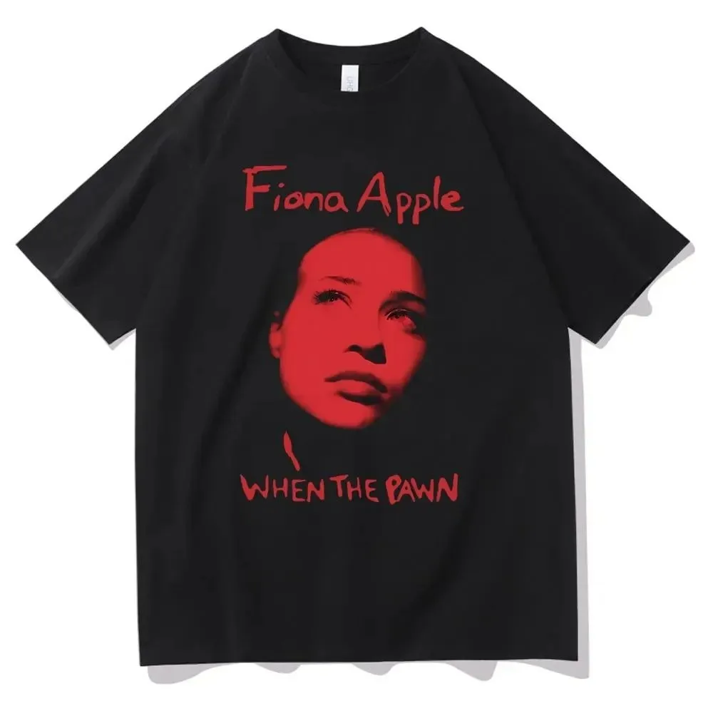 Rock Singer Fiona Apple Print T-shirt Men Women Fashion Rock Short Sleeve T shirt Male Vintage Oversized T Shirts Gift for Fans