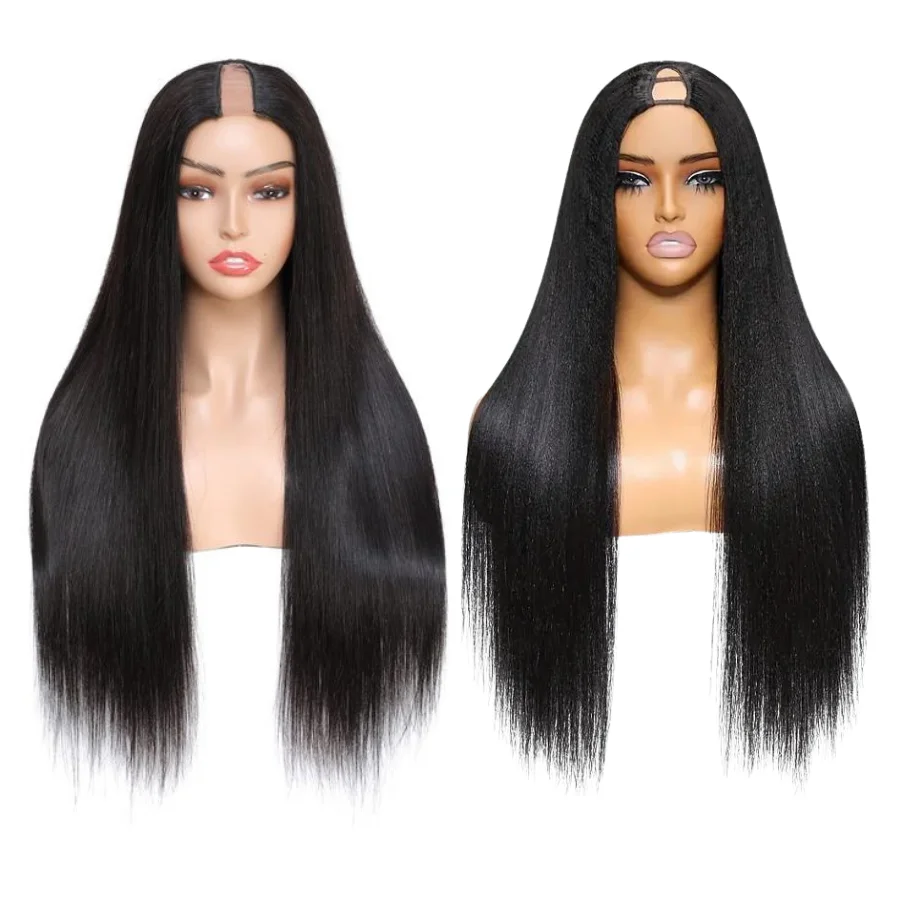 Straight U Part Human Hair Wigs 100% Human Hair Extensions For Women U part Wigs 100% human hair Gossip Choice V Part WigsChoice