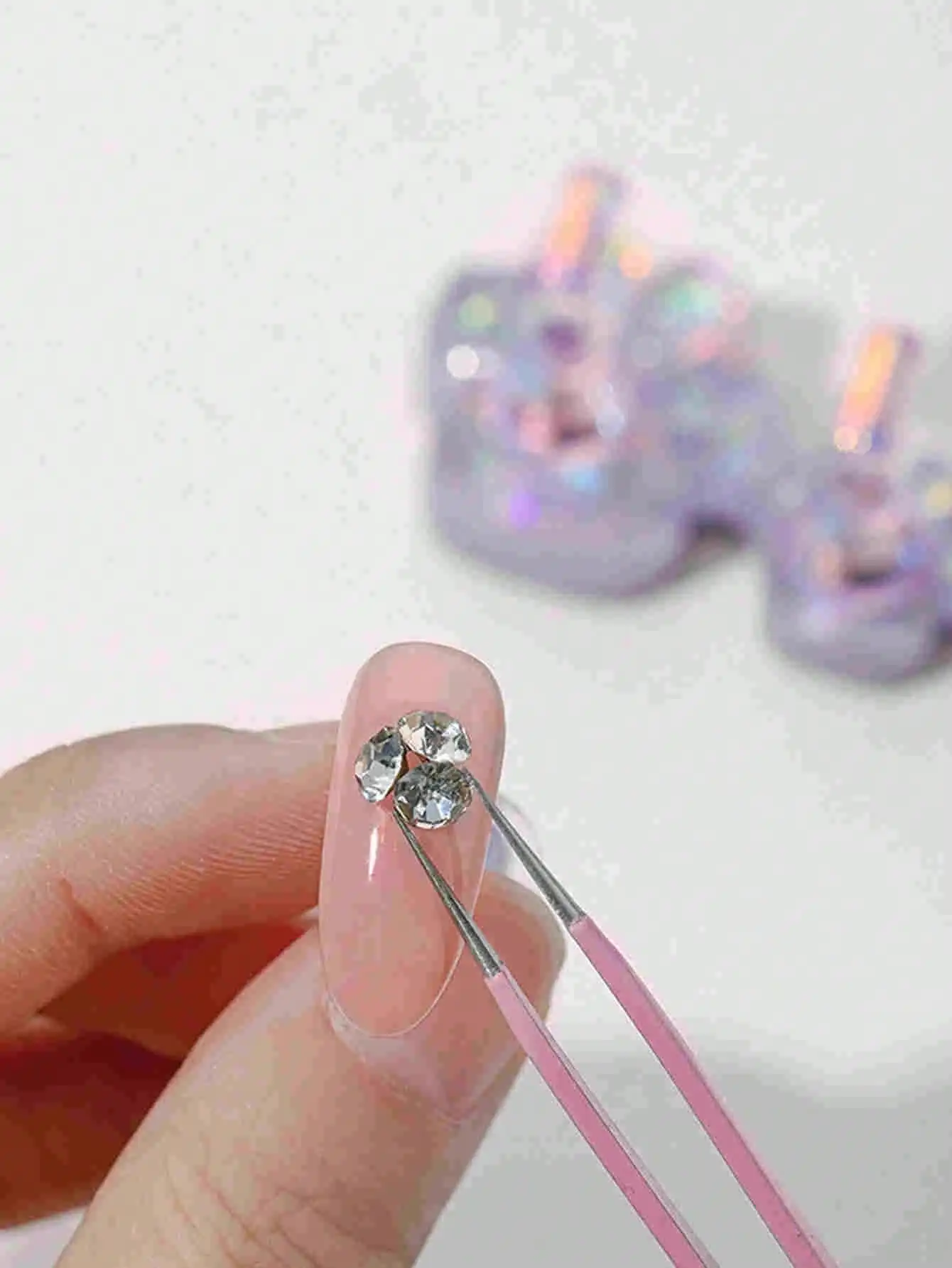 Nail Art Practice Base With Aurora Holographic Nail Tips Display Stand, Nail Soak Off Holder For Nail Salon & Personal Use