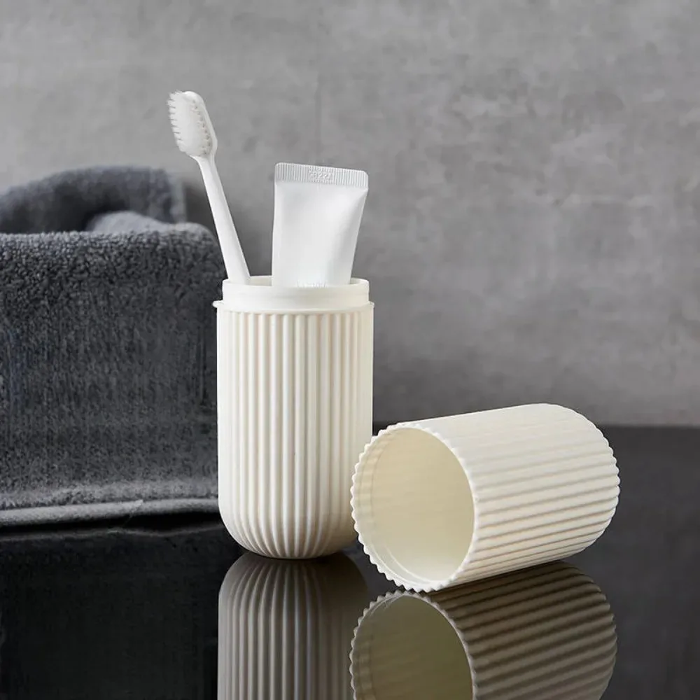 

Portable Toothbrush Holder with Toothpaste Storage – Travel Bathroom Cup Case Organizer for Toiletries On-the-Go