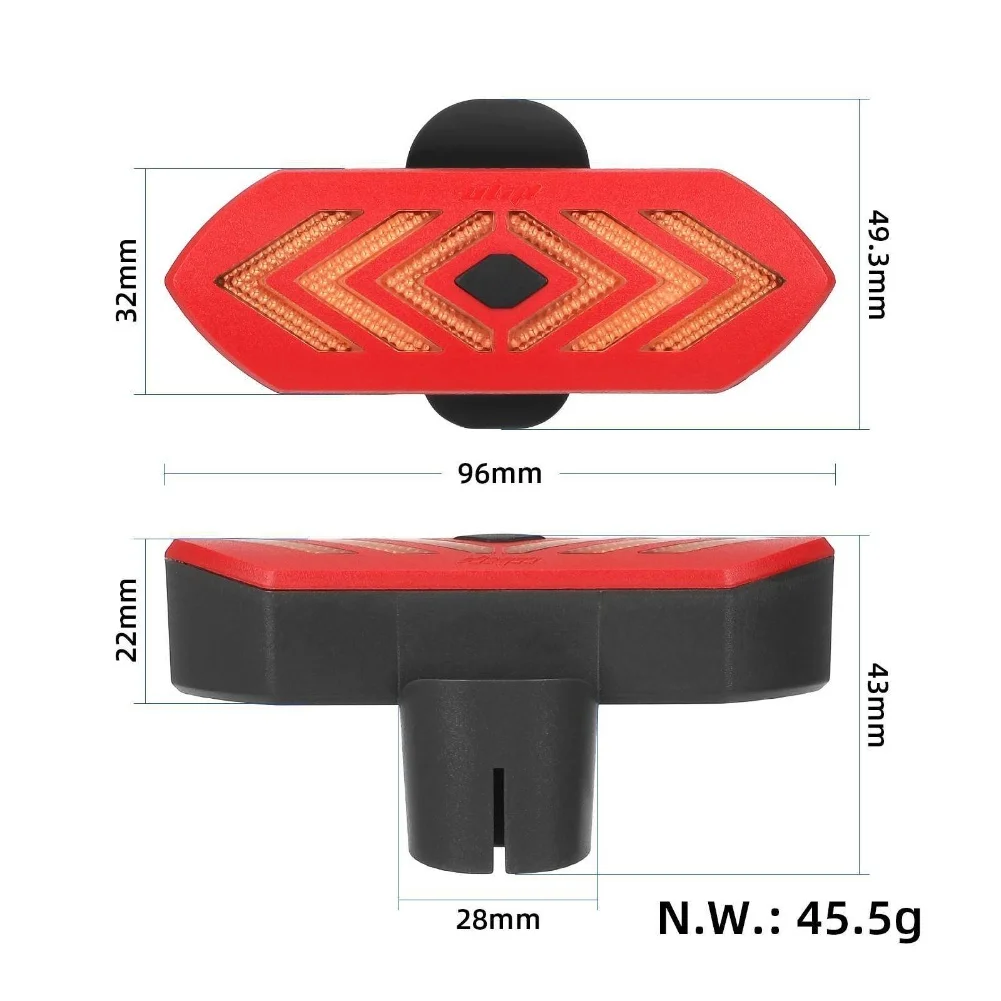 

Rear Mudguard With Turn Tail Light Scooter Replacement Accessories For Segway-Ninebot Max G30 Remote Charging Sturdy Mudguard