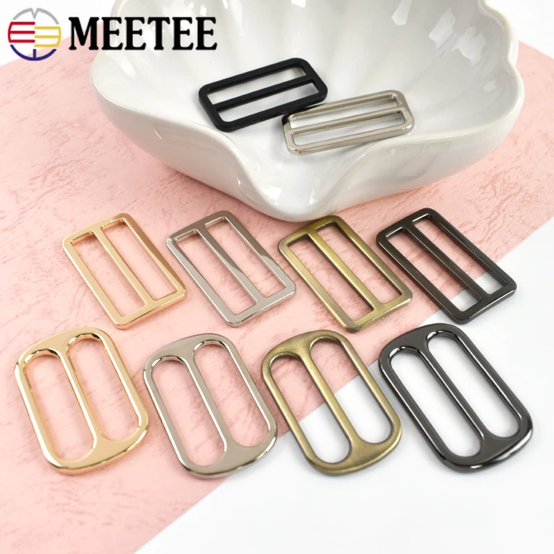 

10/20Pcs 25/32/38/50mm Metal Tri Glide Slider Buckles for Bag Strap Webbing Belt Adjuster Backpack Handbag Sewing Hardware Parts
