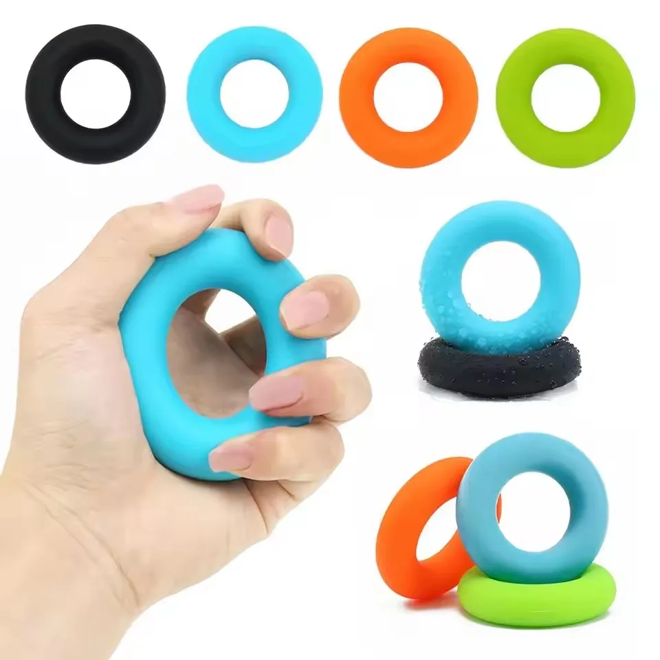 Hand Trainer Carpal Expander Grip Finger Strength Power Gripper Gripping Ring Stress Relief Gym Home Exercise Fitness Equipment