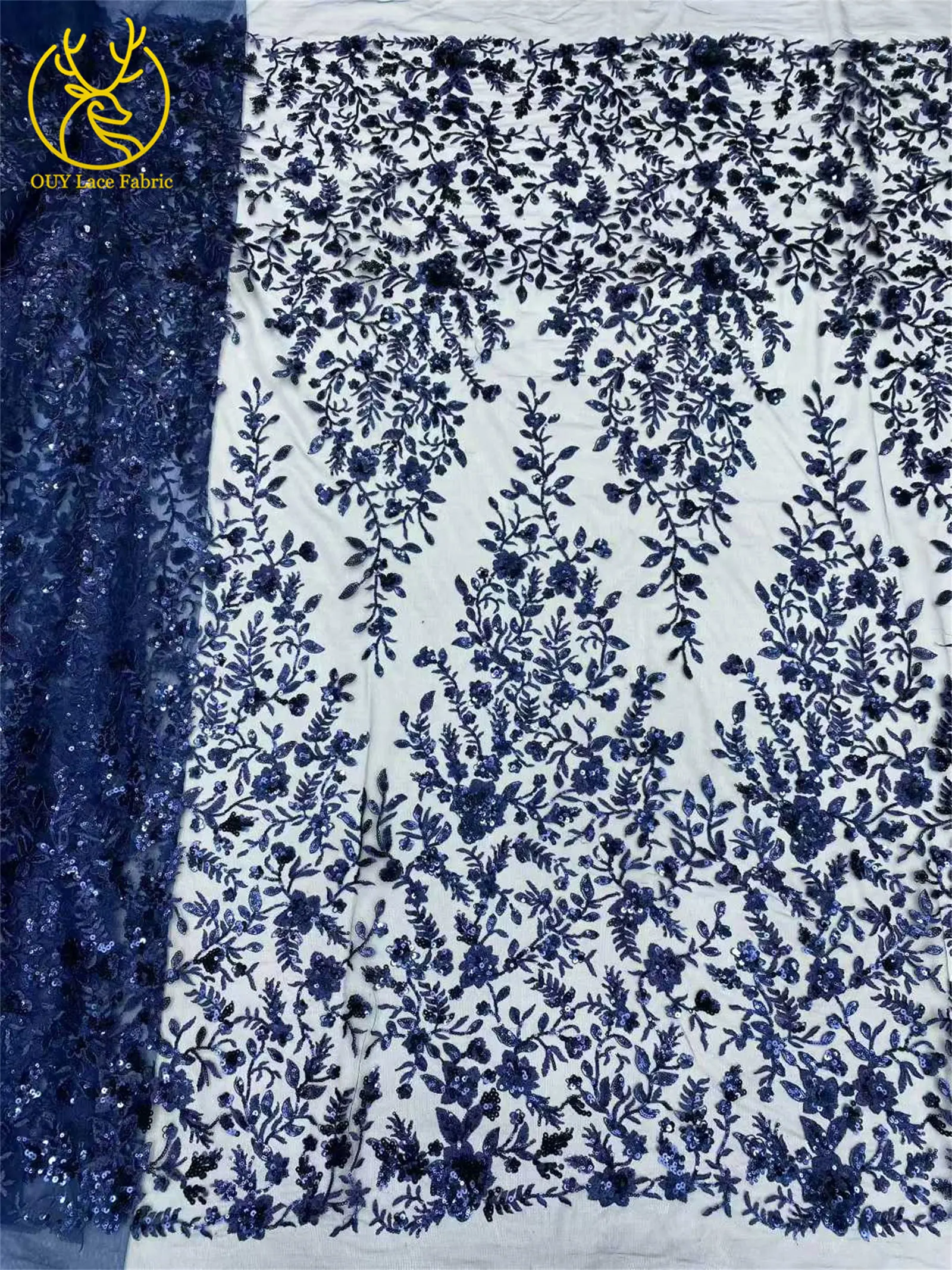Afrikanischer Bräutigam bestickter Pailletten-Spitzenstoff 2026 Roter nigerianischer französischer Mesh-Spitzenstoff, geeignet für Hochzeitskleid-Materialien – Detail 11