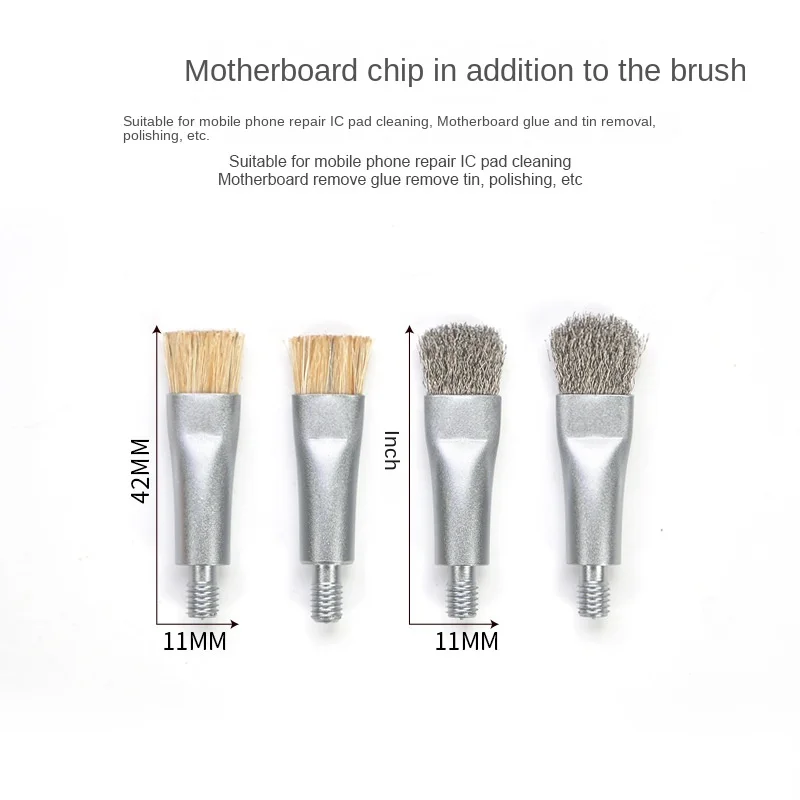 

TE-158 Motherboard PCB Cleaning Brush Head for Mobile Phone Repair Tools Hard Brushing Brush Welding Oil Cleaning Brush