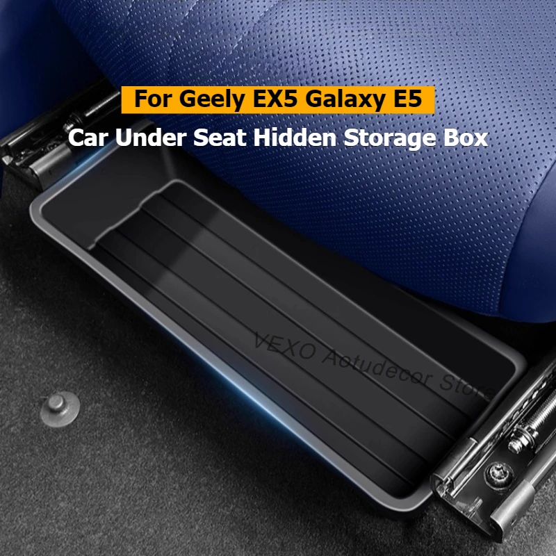 

Для Geely EX5 Galaxy E5 2025 2026 2024, автомобильный ящик для хранения под сиденьем, отделение-органайзер, чехол для интерьера, автомобильные аксессуары