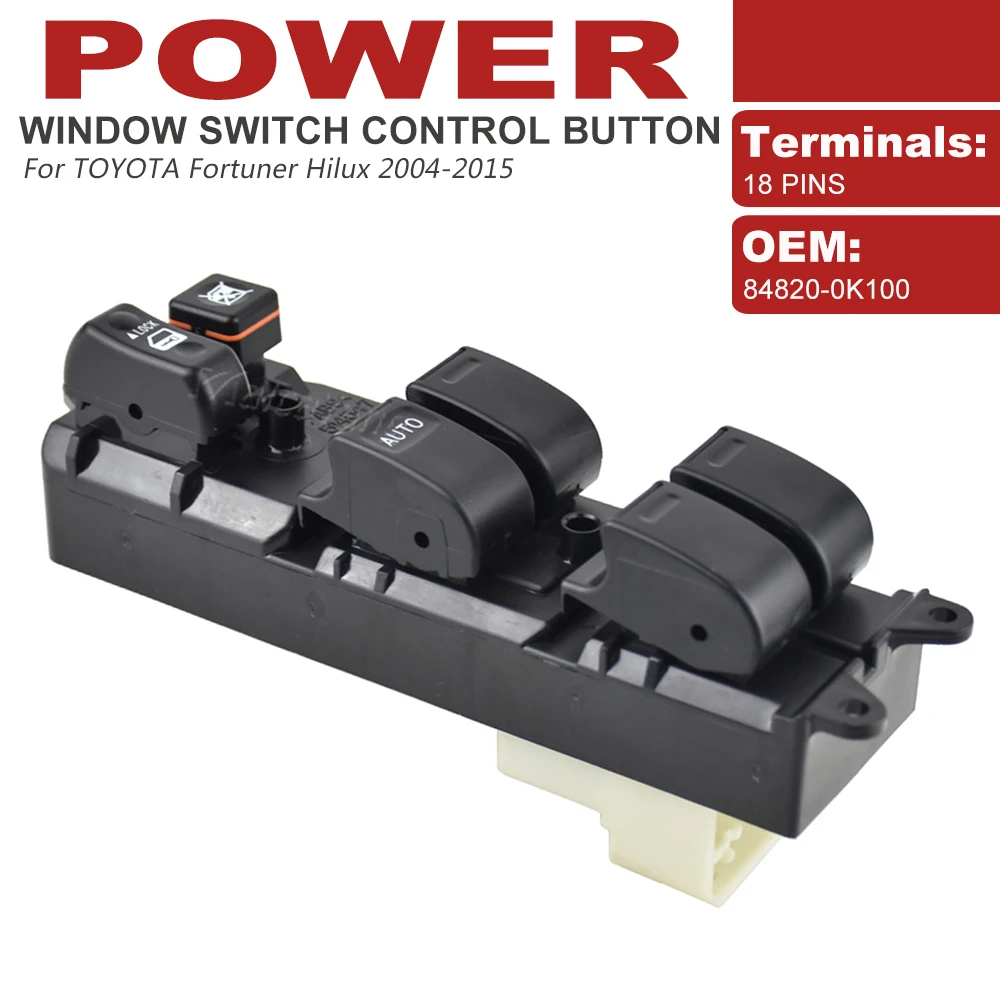 84820-0K100 Electric Master Power Window Switch FOR TOYOTA FORTUNER HILUX 2004 2005 2006 2007 2008 2009 2010 2011 2012 2013-2015