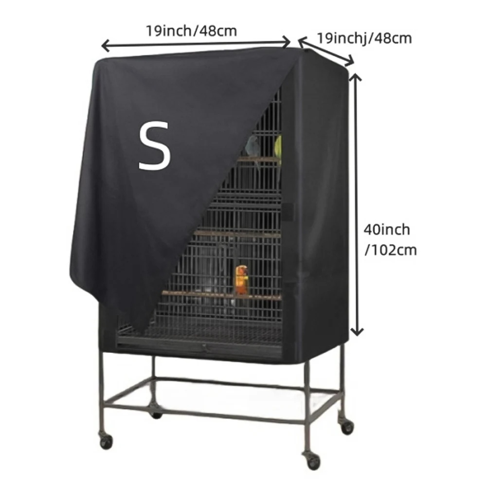 

66*48*102cm Parrot Cage Cover Breathable Fabric Cage Cover Cover Breathable Bird Cover Protects Against Spills Ventilated Design