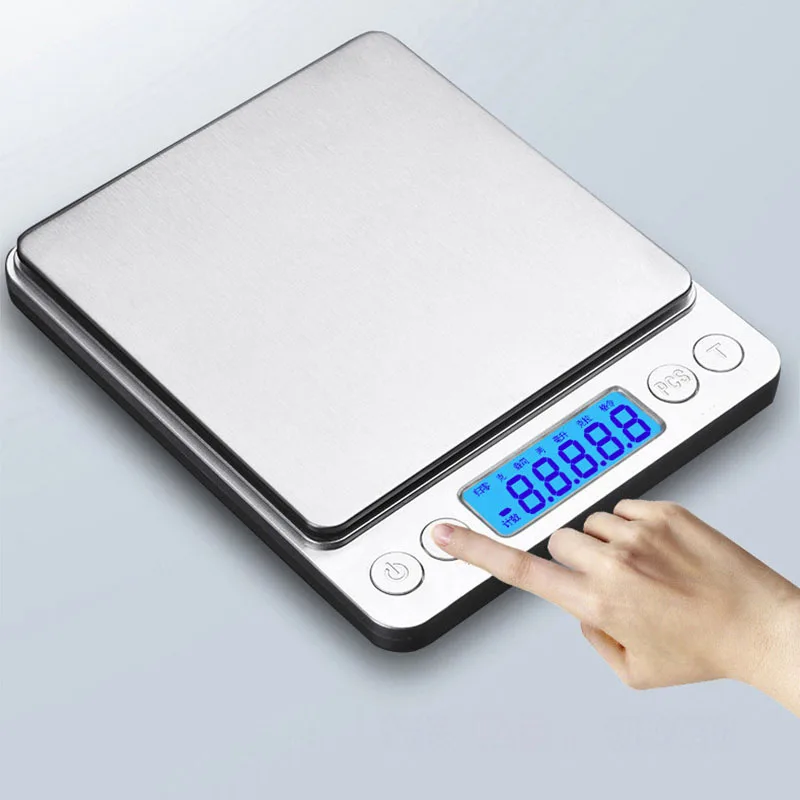 

Portable Digital Scale Jewelry Kitchen Food Diet Post Room Office Balance Weight Scales 500/1000/2000/3000G Kitchen Accessories