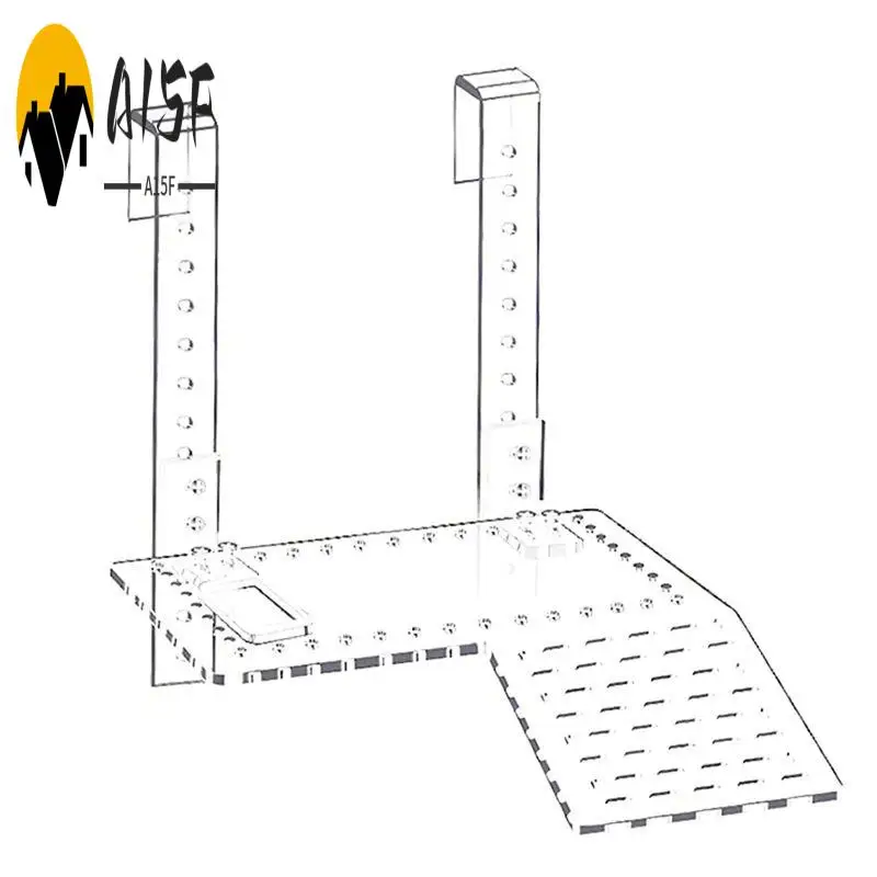 A15F-New Hanging Turtle Basking Platform Transparent Perforated Climbing Platform With Wide Hook For Small & Medium Turtle
