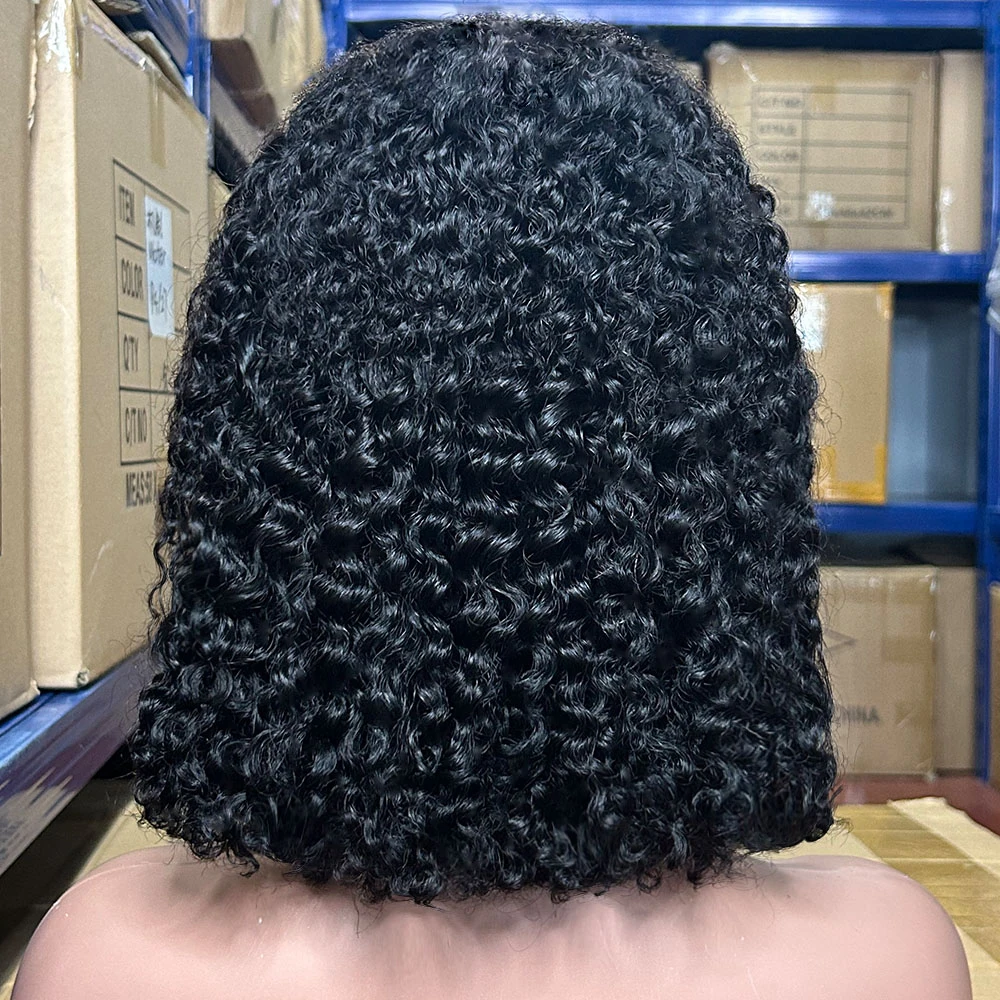 

Deep Curly Bob Wig Human Hair HD 13x4 Lace Frontal Wigs Brazilian Remy Water Wave Pixie Curl Human Hair Wig with Baby Hair