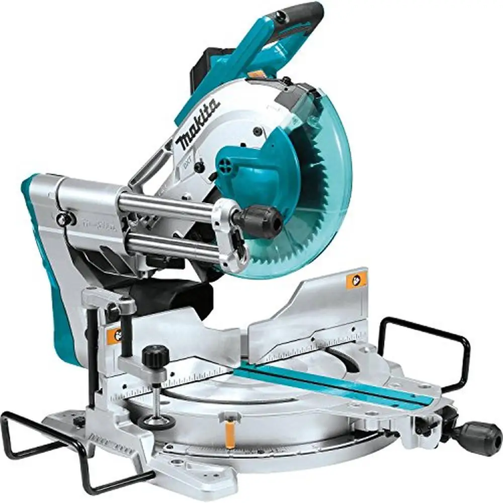 

10" Dual-Bevel Sliding Compound Miter Saw Laser Guide Crown Molding Precision Cuts Direct Drive Gearbox Steel Rail System