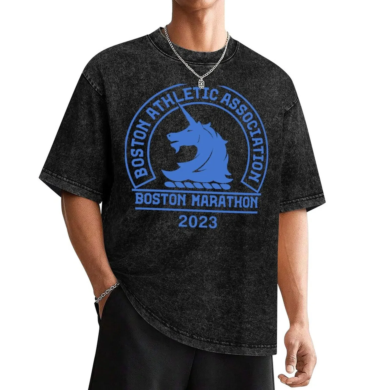 

Boston Marathon 2023 T-Shirt sports fans anime stuff mens t shirt graphic