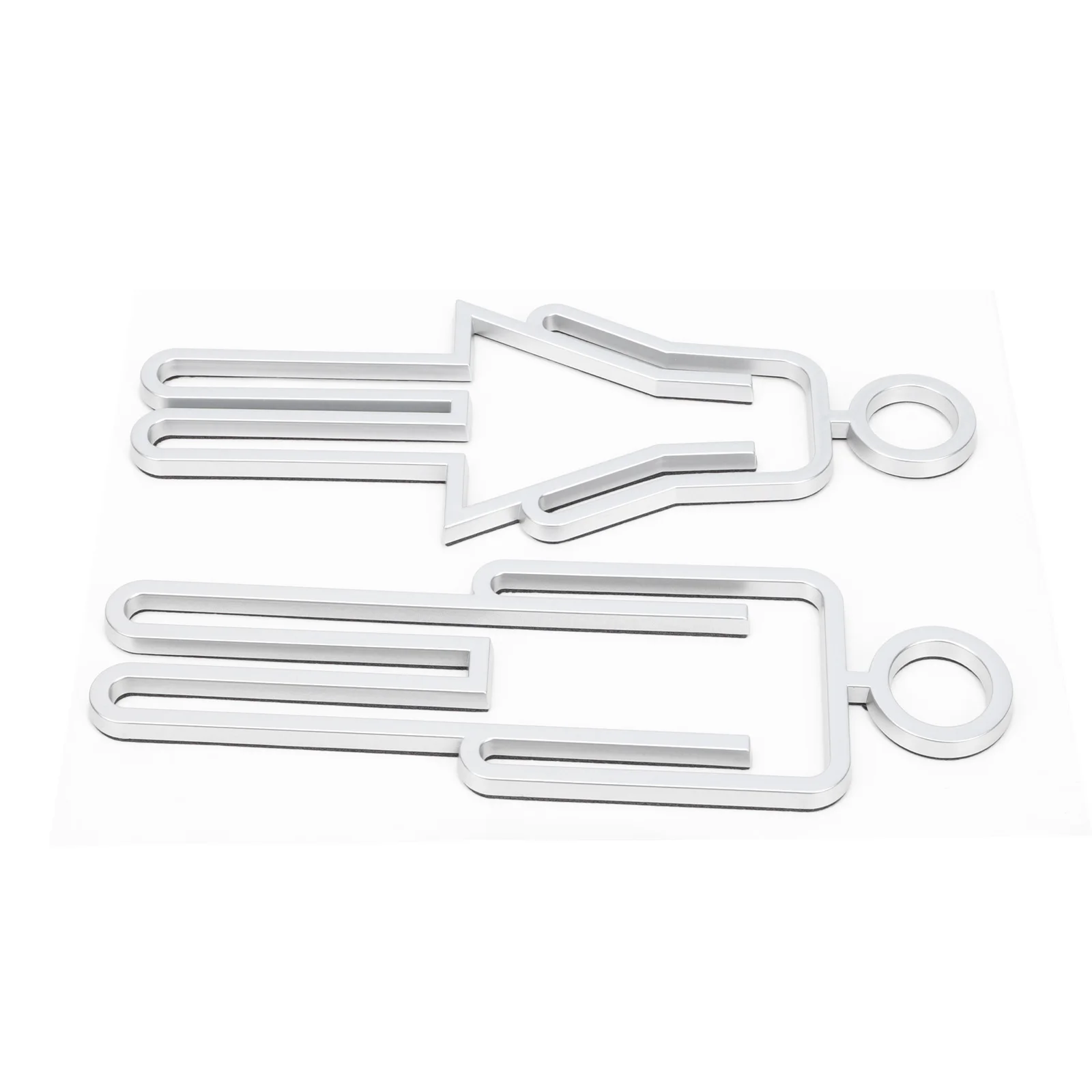 

Toilet Labels Signs Bathroom Silver Abs Plate Man Washroom Long Use Excellent Quality Easy Practical Popular Design