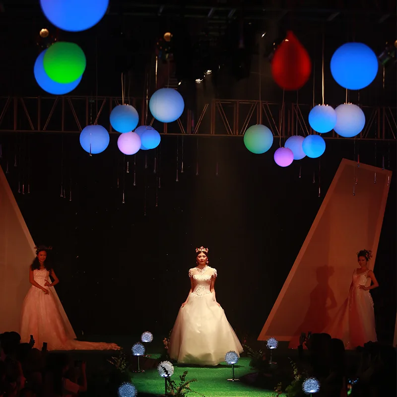 REAQ Electric Connection LED Ball Lights For Garden Decoration D20cm Luminous Ball With Color Changes At Remote Control Riq-BC20