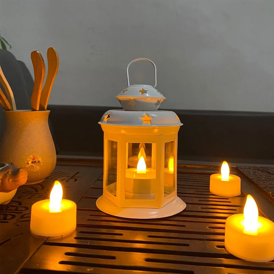 Hanging candle lamp ornament glass lanterns metal frames suitable for indoor and outdoor activities birthdays parties weddings view 4