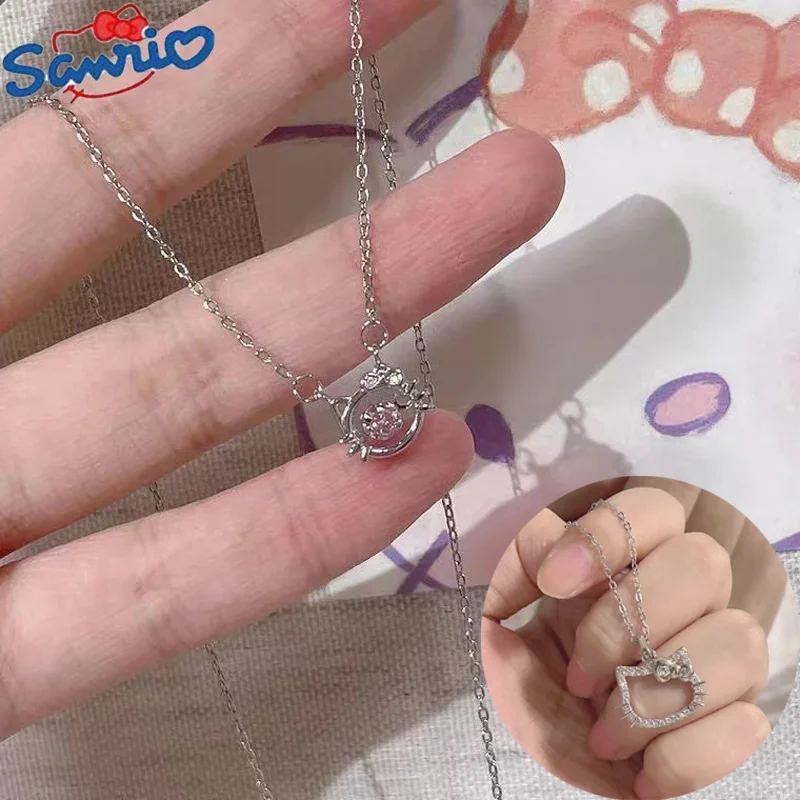 

Sanrio Hello Kitty Pink Diamond Love Sweet Girl Necklace Cute Diamond Necklace Adorns Instagram Fashion Ladies Everything