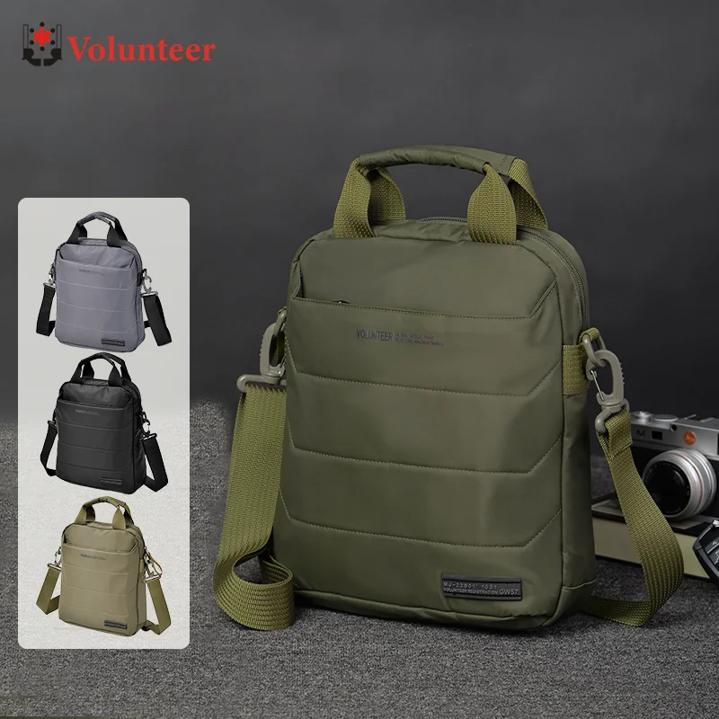 

Volunteer Shoulder Bag for Men 2025 New Trendy Casual All-match Phone Light Weight Travel Solid Commuter Crossbody Bags 1713-04