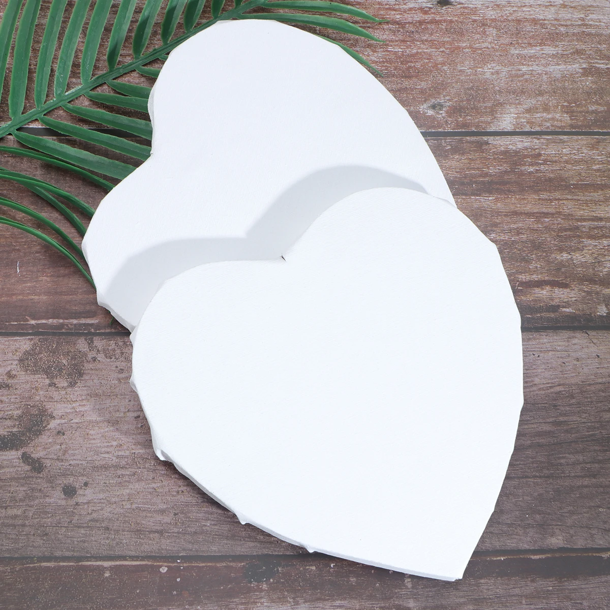 

2Pcs Heart Shaped Canvas Frame Wood and Cotton Drawing Board for Art Painting Creative DIY Decor 40Cm Painting Canvas
