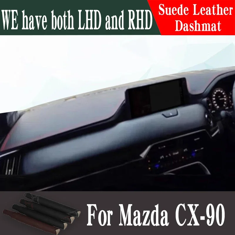 

For 2024-2027 Mazda CX-90 CX90 Car Accessories Leather Dashmat Dash Mat Pad Dashboard Cover Protector Carpet