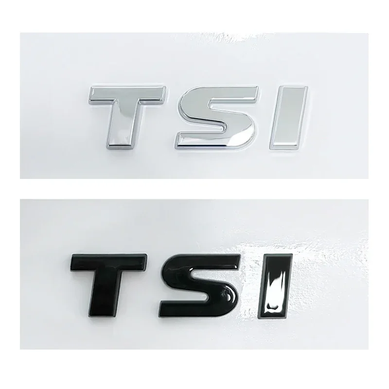 3D ABS TSI Letters Logo Car Emblem Rear Trunk Badge Sticker For VW Golf Passat Jetta Touareg Scirocco Beetle Vento Sagitar